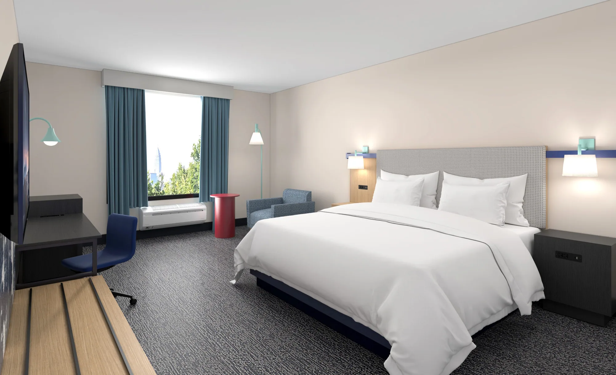 Furnished hotel guestroom — Nerval FF&E